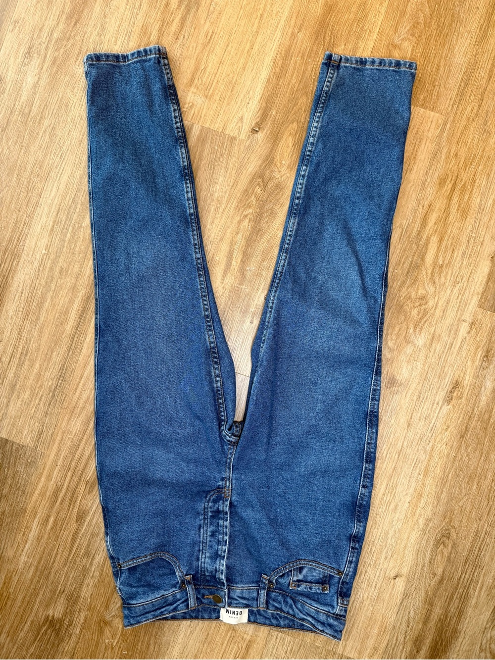 Sezane Women's High-Rise Slim Jeans in Blue Denim size 6